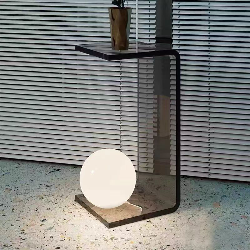 Buy farmhouse furniture The Rennes | Modern Minimalist Transparent Luxury Side Table - Modern Cottage Farmhouse Furniture