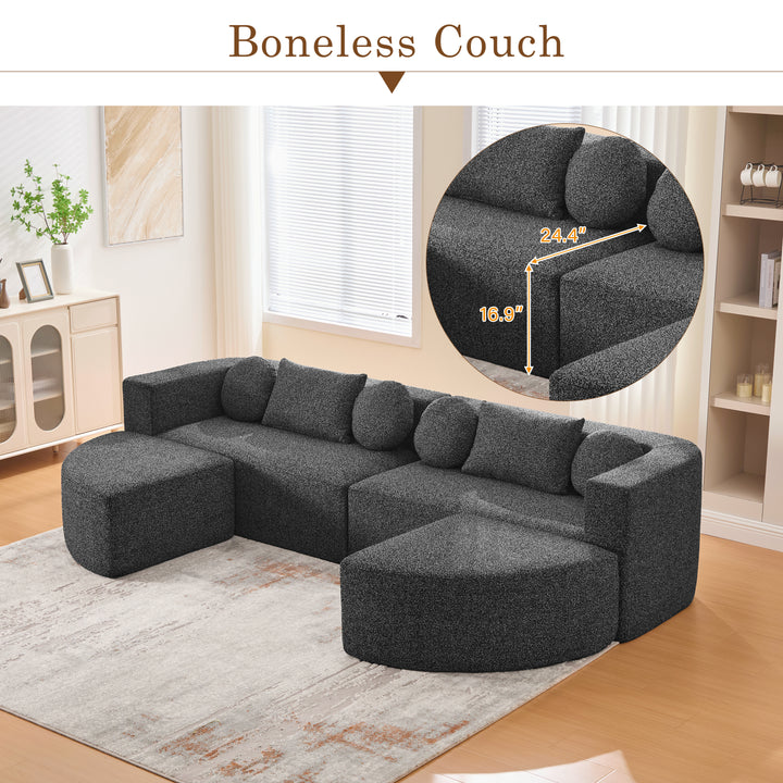 Buy farmhouse furniture Charcoal Cottage • Black Modular Cottage Farmhouse Style Sofa Couch - Modern Cottage Farmhouse Furniture