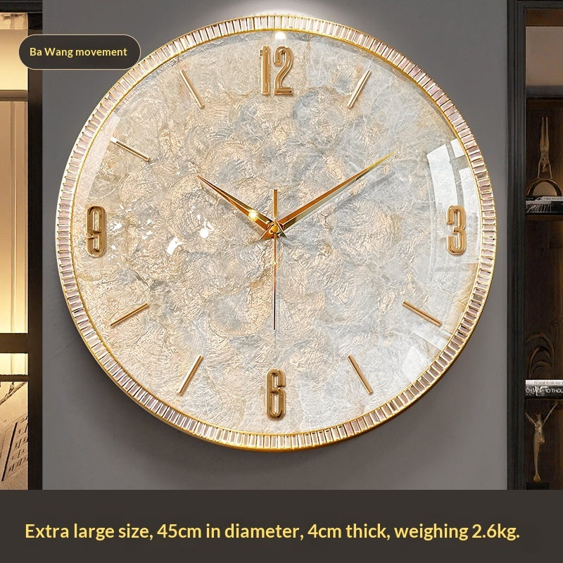 Buy farmhouse furniture Azure Mediterranean Contemporary Pearl Gold White Elegant Wall Clock - Modern Cottage Farmhouse Furniture