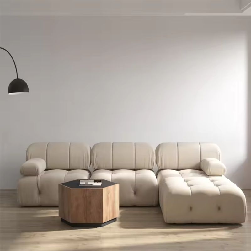 Buy farmhouse furniture White Boucle European Farmhouse Style Sofa Couch Sectional Daybed - Modern Cottage Farmhouse Furniture
