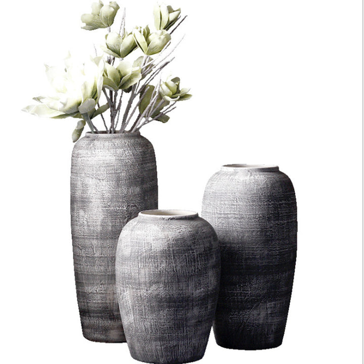 Buy farmhouse furniture Pericelli II | Vintage Mediterranean Luxury Ceramic Floor-standing Large Vase - Modern Cottage Farmhouse Furniture