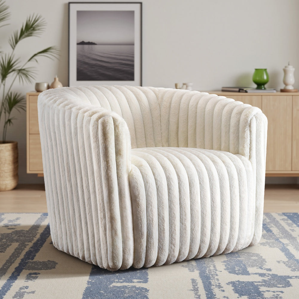 Buy farmhouse furniture Rotating Modern White Contemporary Accent Chair - Modern Cottage Farmhouse Furniture