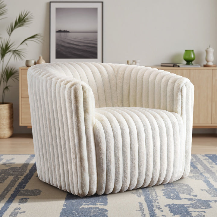 Buy farmhouse furniture Rotating Modern White Contemporary Accent Chair - Modern Cottage Farmhouse Furniture