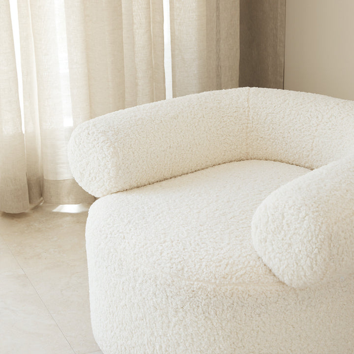 Buy farmhouse furniture Aurelia | Mediterranean Modern Lamb Velvet Accent Chair - Modern Cottage Farmhouse Furniture
