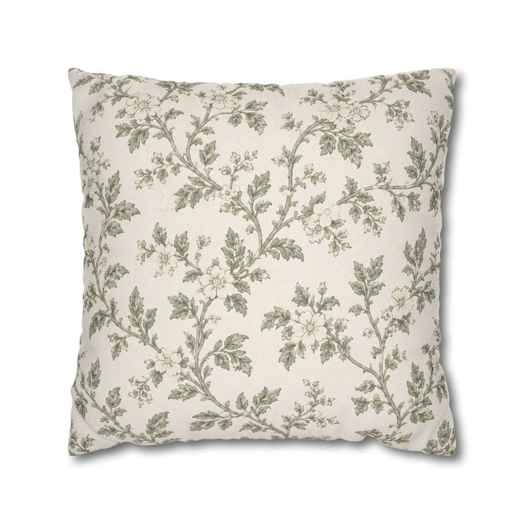 Cream &amp; Sage Floral Pillowcase By. Artisan Blooms