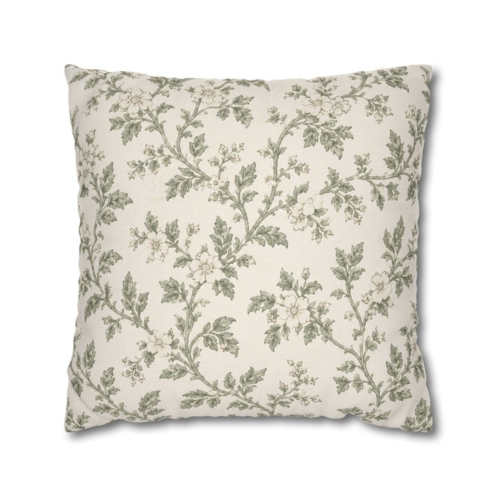 Cream &amp; Sage Floral Pillowcase By. Artisan Blooms