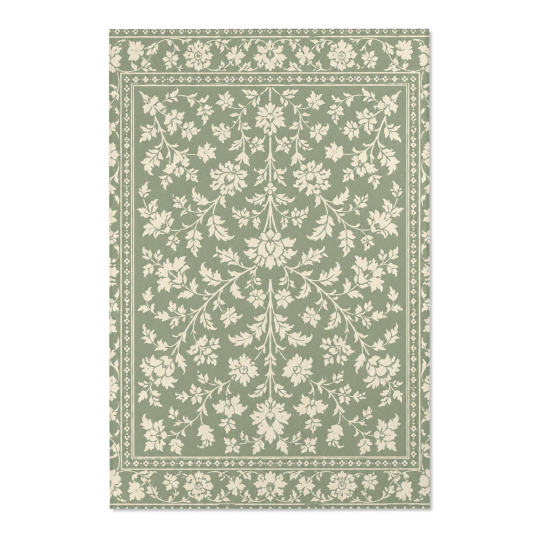 Buy farmhouse furniture Decorative Cream &amp; Sage Area Rug By. Artisan Blooms - Modern Cottage Farmhouse Furniture