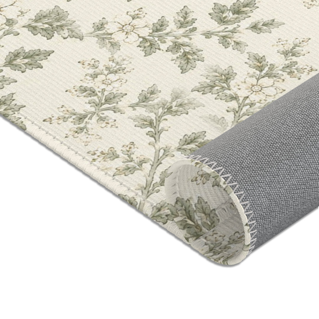 Buy farmhouse furniture Vintage Botanical Cream &amp; Sage Accent Rug - Modern Cottage Farmhouse Furniture
