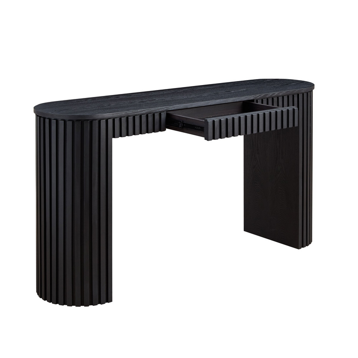 Buy farmhouse furniture The Luna Mare Black Textured Spanish Mediterranean Modern Foyer Console Table - Modern Cottage Farmhouse Furniture