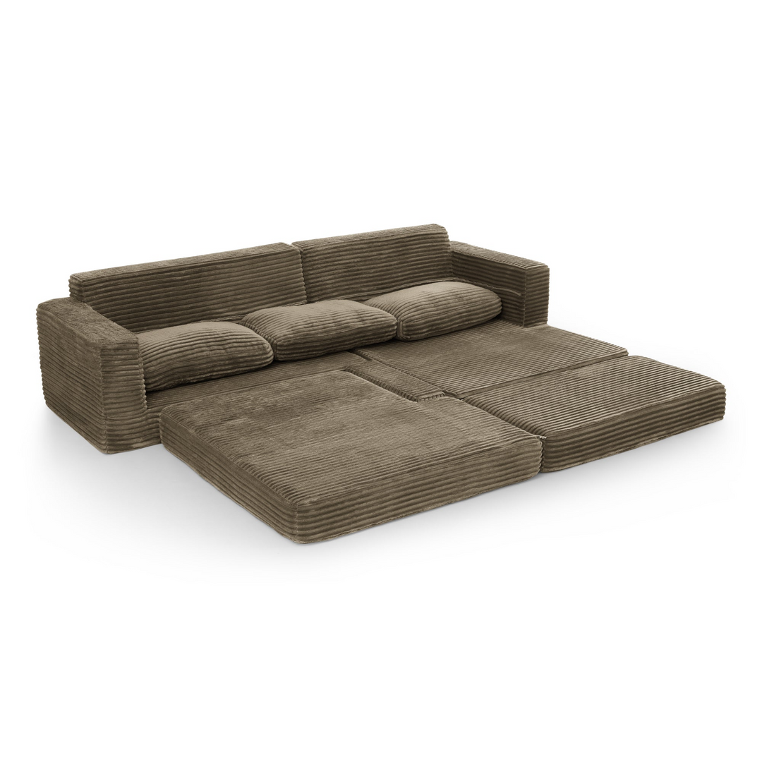 Buy farmhouse furniture Lily | Modern Brown Modular Cottage Farmhouse Sofa Bed, Airbnb Sofa - Modern Cottage Farmhouse Furniture