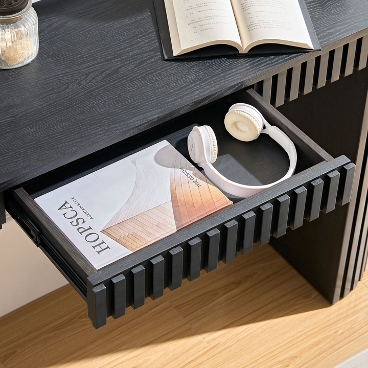 Buy farmhouse furniture The Luna Mare Black Textured Spanish Mediterranean Modern Foyer Console Table - Modern Cottage Farmhouse Furniture