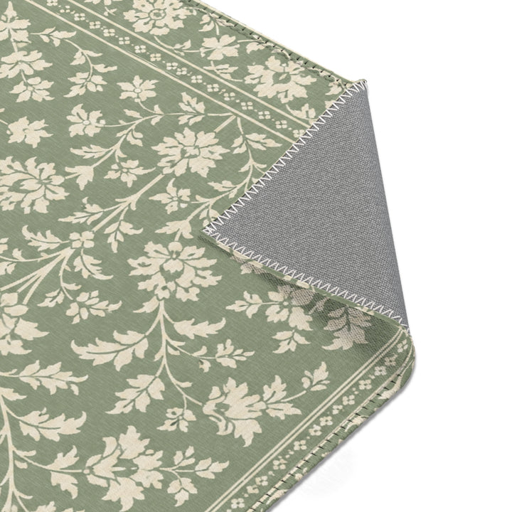 Buy farmhouse furniture Decorative Cream &amp; Sage Area Rug By. Artisan Blooms - Modern Cottage Farmhouse Furniture