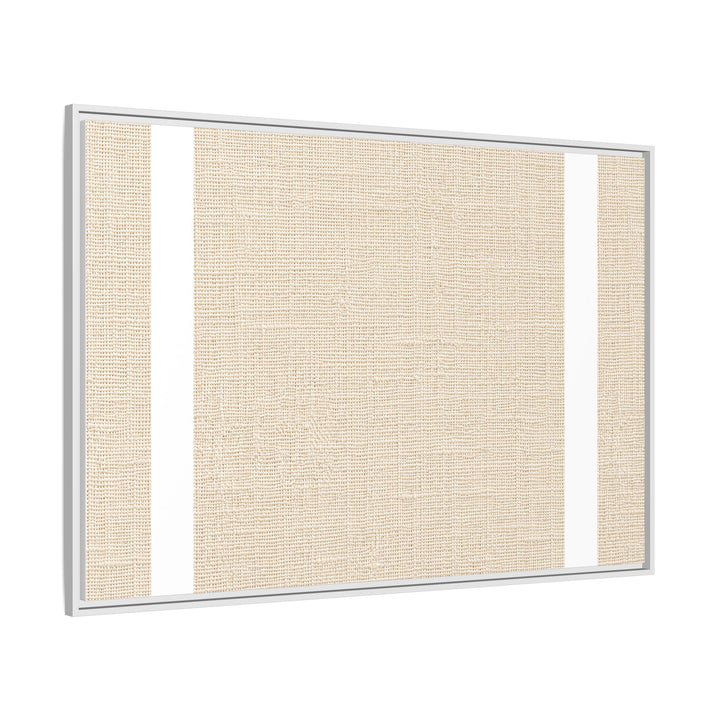 Woven Art Sage &amp; Cream Framed Canvas Wall Art