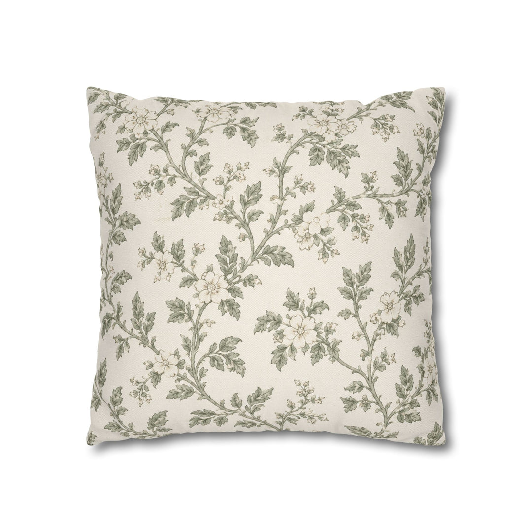 Cream &amp; Sage Floral Pillowcase By. Artisan Blooms
