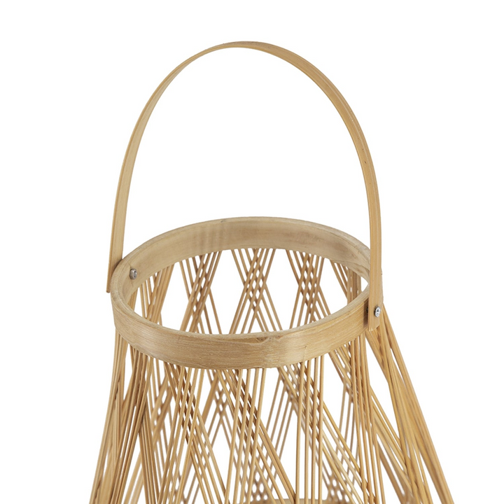 Buy farmhouse furniture Sienna Bamboo Hand Woven Italian Farmhouse Lantern with Rope Handle - Modern Cottage Farmhouse Furniture