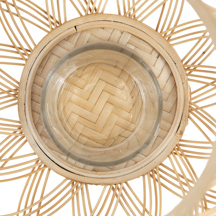 Buy farmhouse furniture Sienna Bamboo Hand Woven Italian Farmhouse Lantern with Rope Handle - Modern Cottage Farmhouse Furniture
