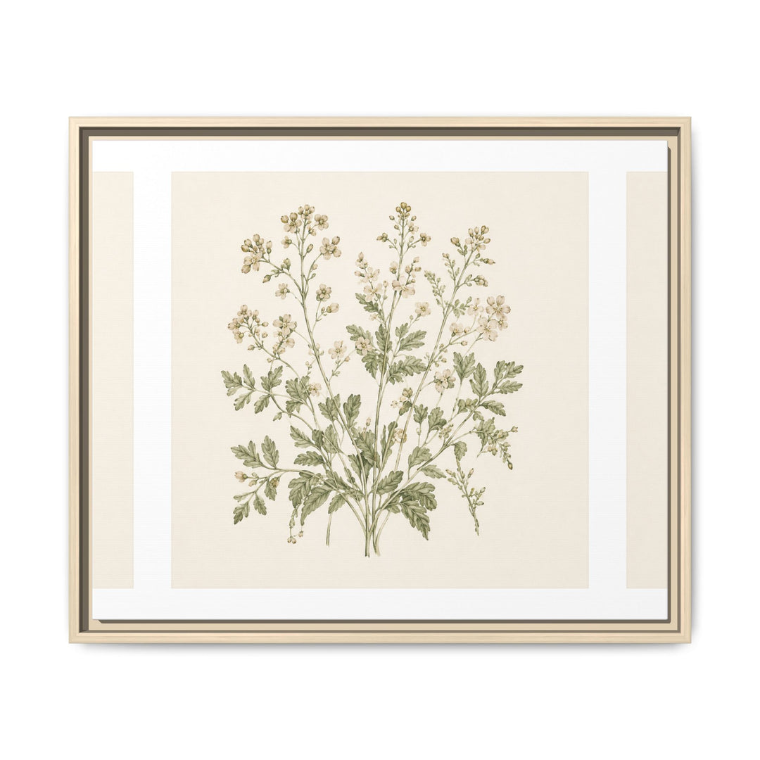Sage &amp; Cream Framed Canvas Wall Art