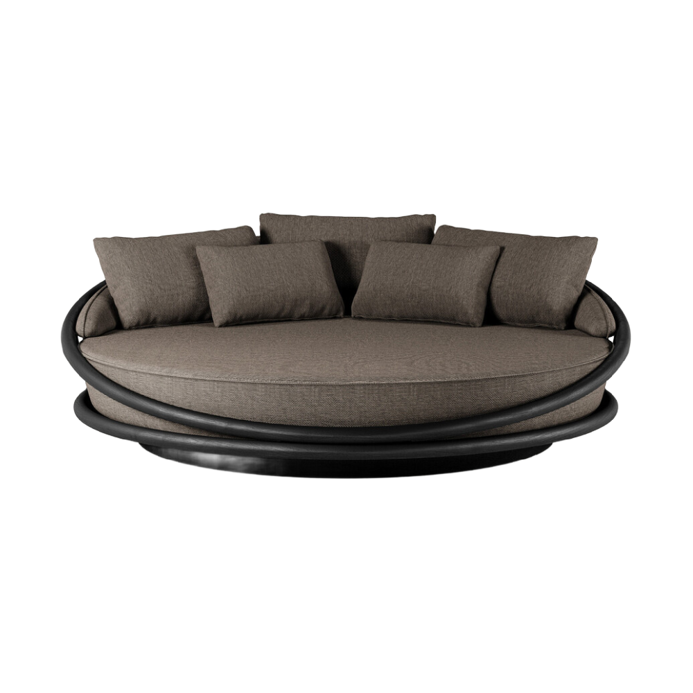 Buy farmhouse furniture Lily • Beige Modern Cottage Farmhouse Luxury Airbnb Round Outdoor Daybed - Modern Cottage Farmhouse Furniture