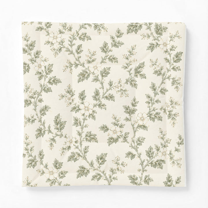 Buy farmhouse furniture Cream &amp; Sage Floral Cotton Comforter By. Artisan Blooms - Modern Cottage Farmhouse Furniture