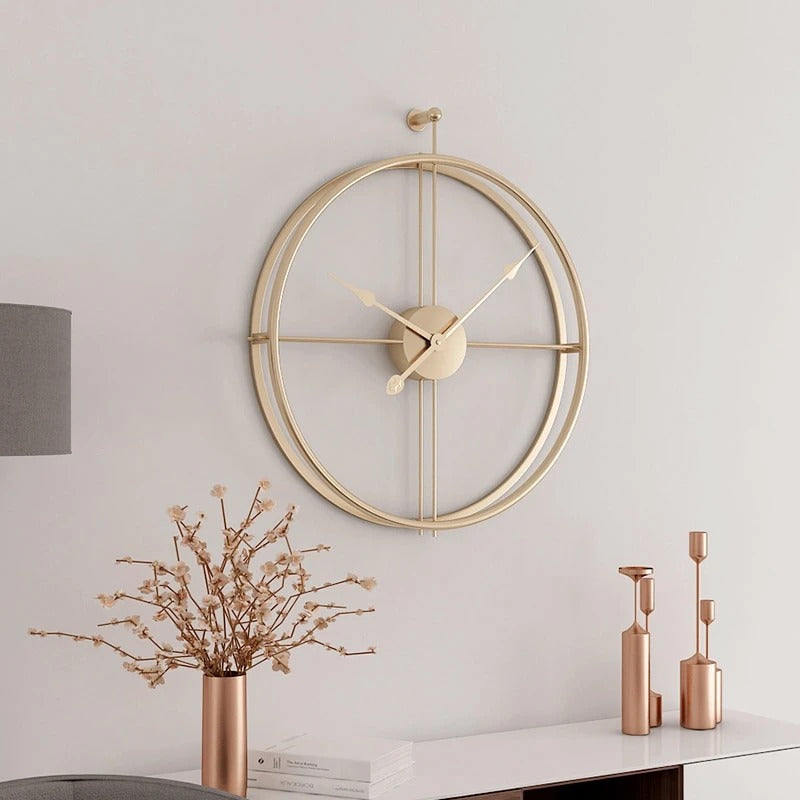 Buy farmhouse furniture Capri | Modern Mediterranean Luxury Iron Wall Clock - Modern Cottage Farmhouse Furniture