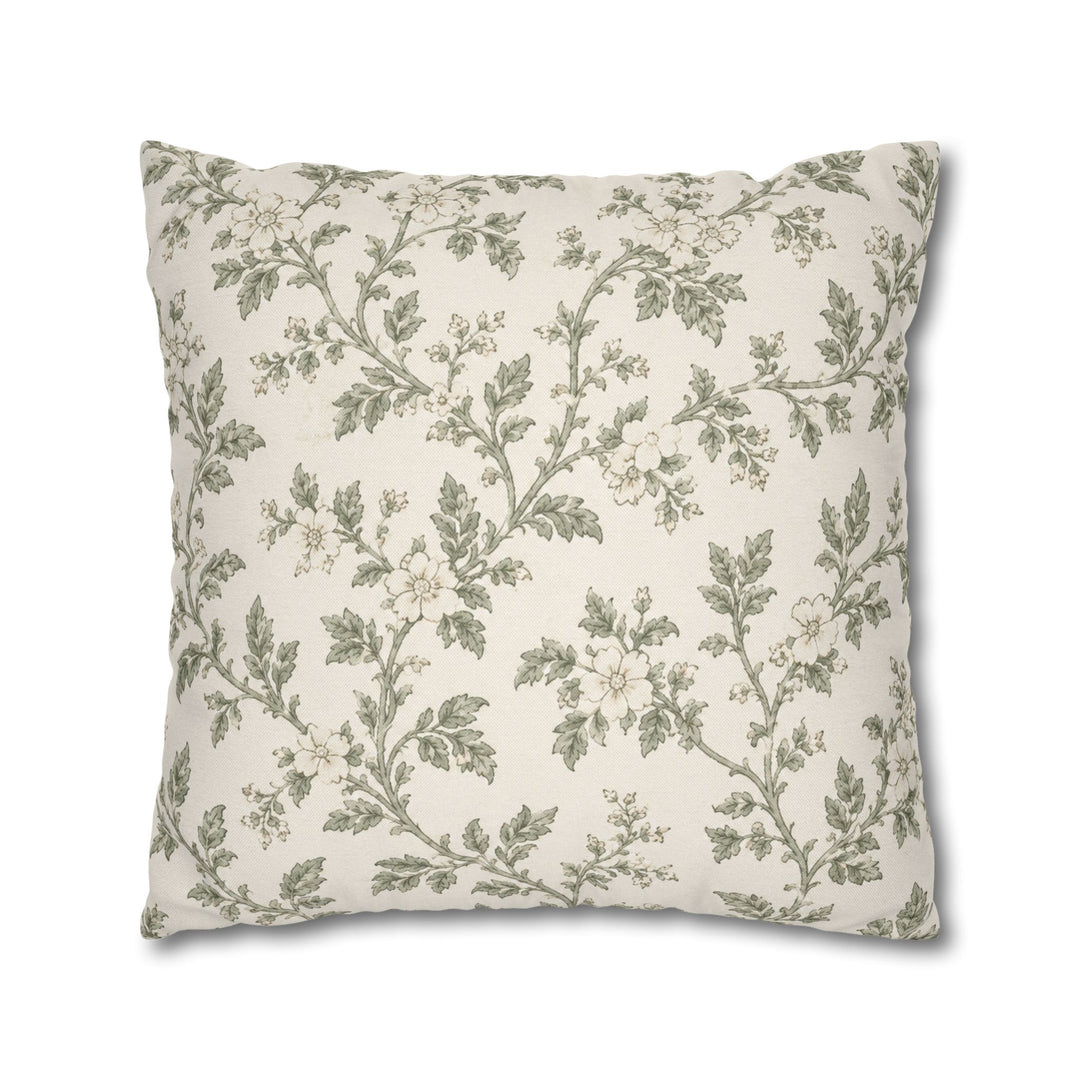 Cream &amp; Sage Floral Pillowcase By. Artisan Blooms