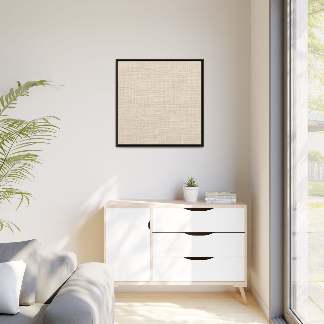Woven Art Sage &amp; Cream Framed Canvas Wall Art
