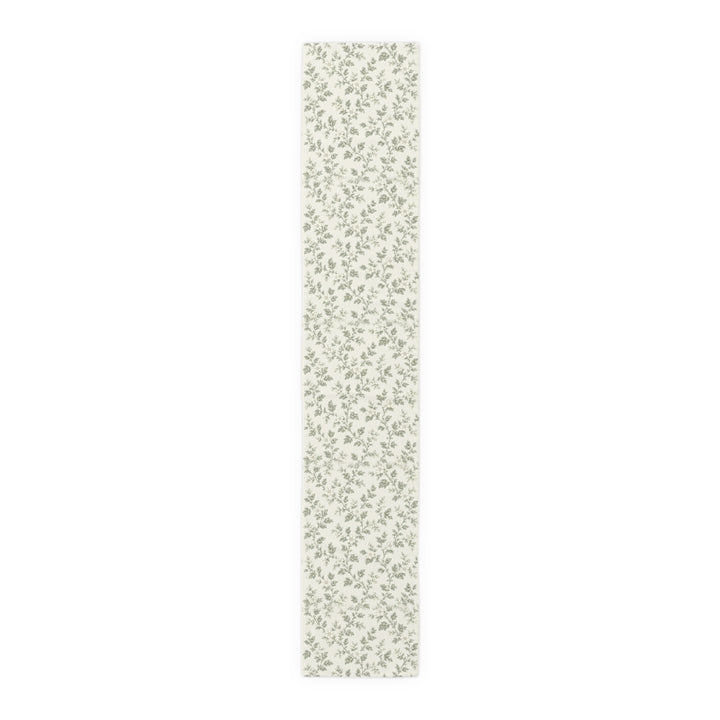 Buy farmhouse furniture Sage &amp; Cream Cotton-Poly Table Runner — Sage Green Floral Dining - Modern Cottage Farmhouse Furniture
