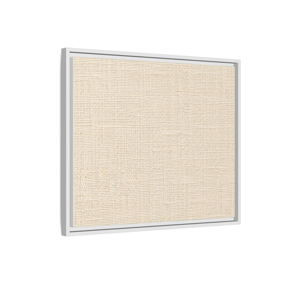 Woven Art Sage &amp; Cream Framed Canvas Wall Art
