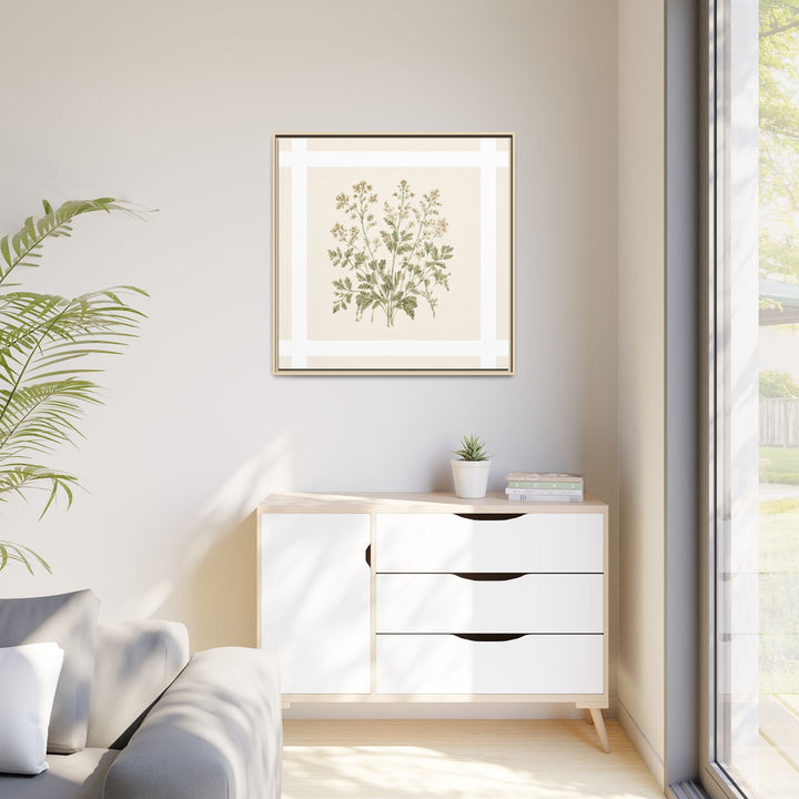 Sage &amp; Cream Framed Canvas Wall Art