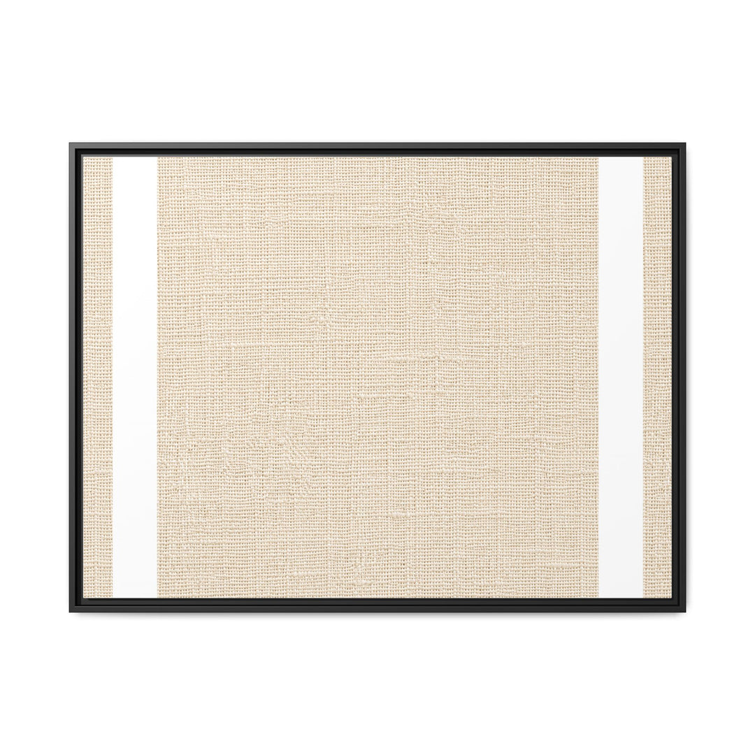 Woven Art Sage &amp; Cream Framed Canvas Wall Art