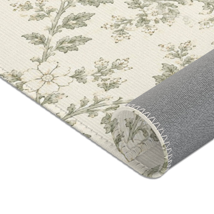 Buy farmhouse furniture Vintage Botanical Cream &amp; Sage Accent Rug - Modern Cottage Farmhouse Furniture