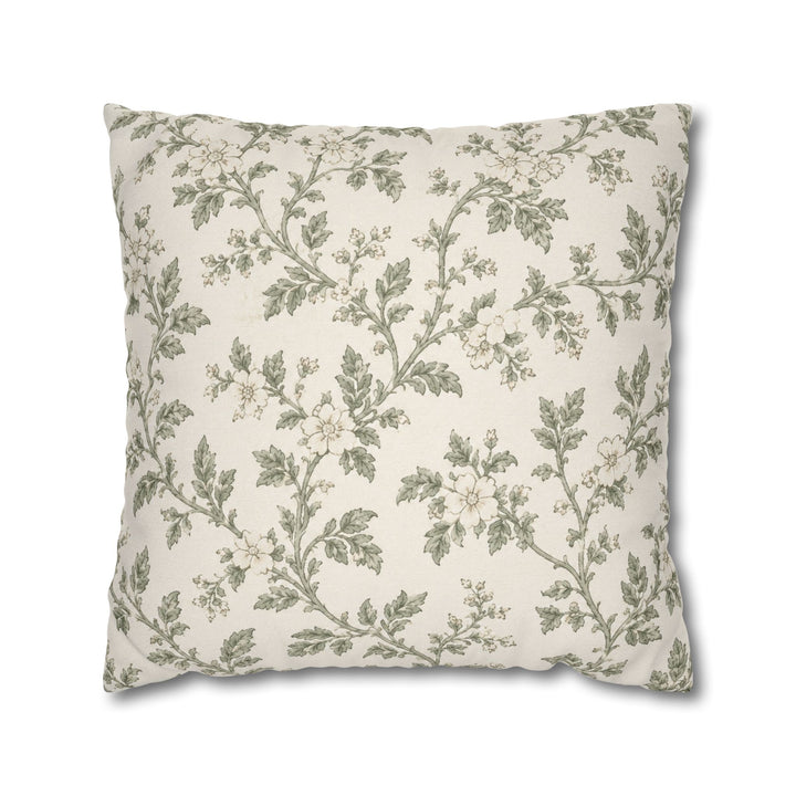 Cream &amp; Sage Floral Pillowcase By. Artisan Blooms