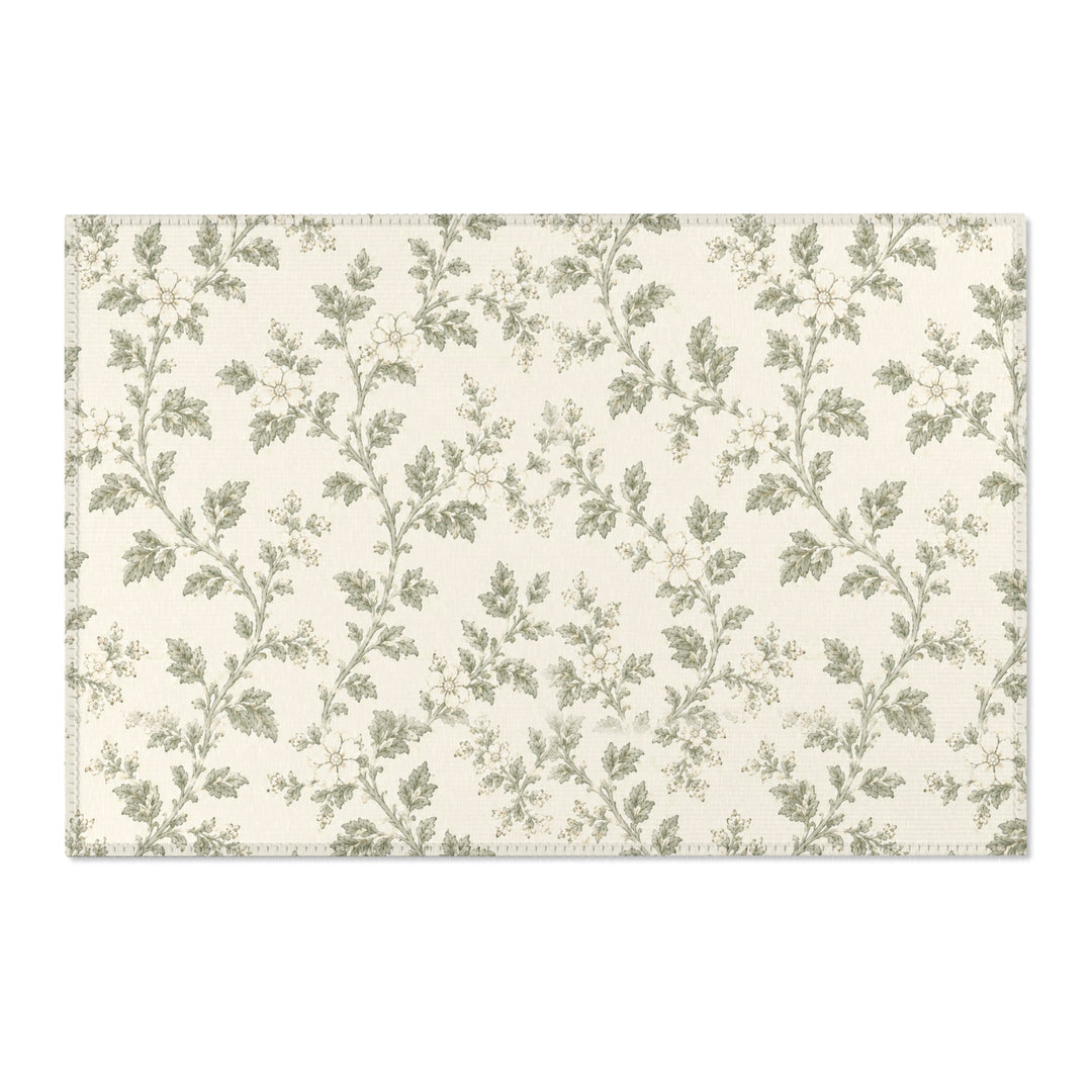 Buy farmhouse furniture Vintage Botanical Cream &amp; Sage Accent Rug - Modern Cottage Farmhouse Furniture
