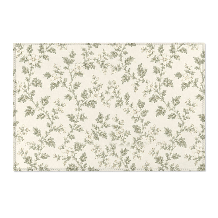 Buy farmhouse furniture Vintage Botanical Cream &amp; Sage Accent Rug - Modern Cottage Farmhouse Furniture