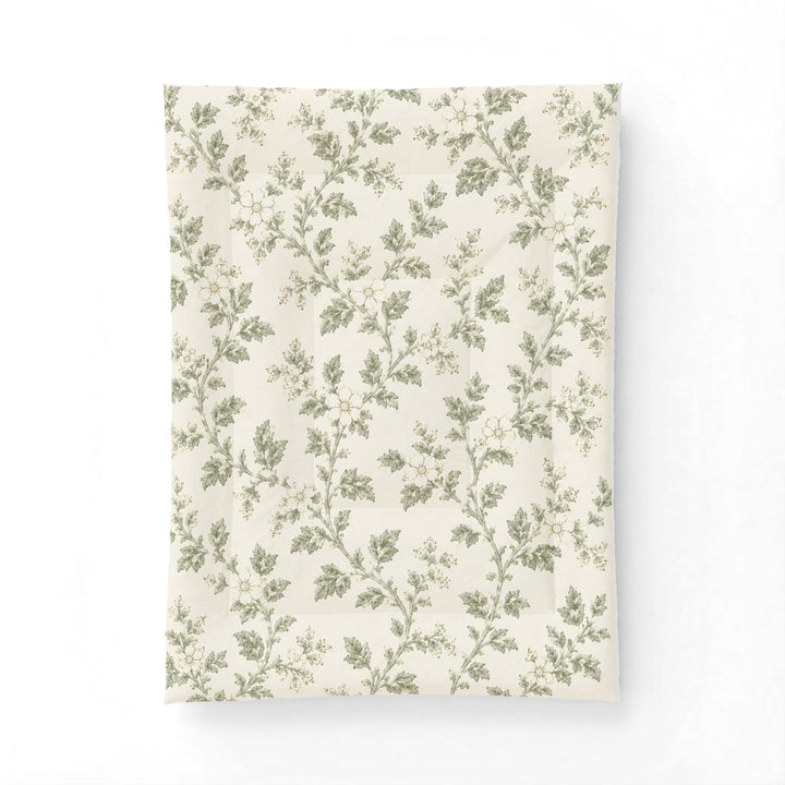 Buy farmhouse furniture Cream &amp; Sage Floral Cotton Comforter By. Artisan Blooms - Modern Cottage Farmhouse Furniture