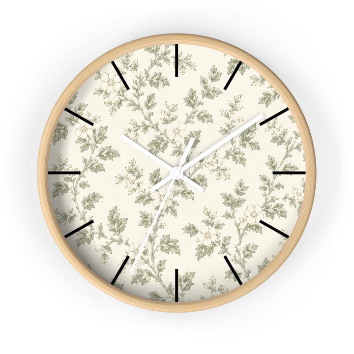 Sage &amp; Cream Linen Wall Clock By. Artisan &amp; Blooms