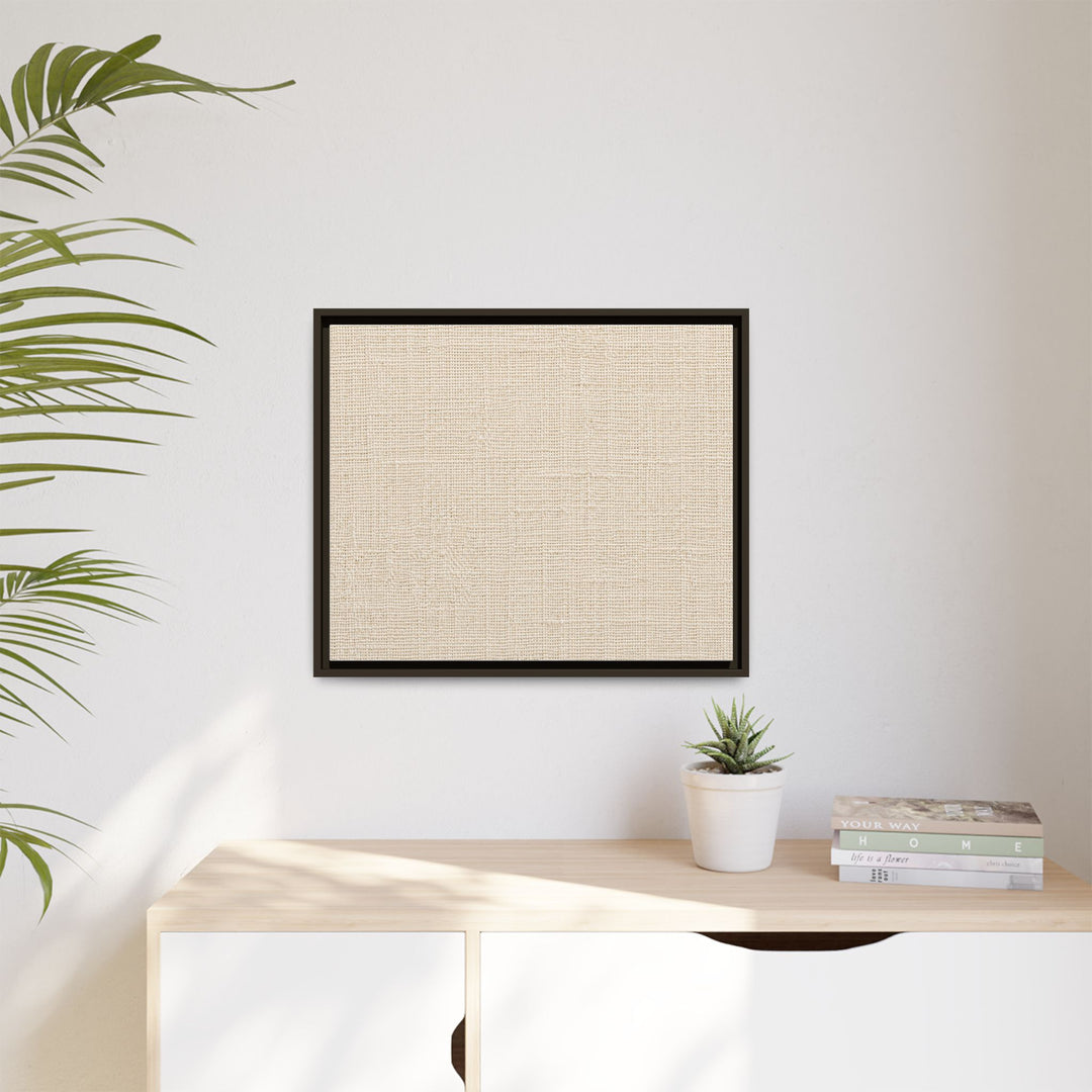 Woven Art Sage &amp; Cream Framed Canvas Wall Art