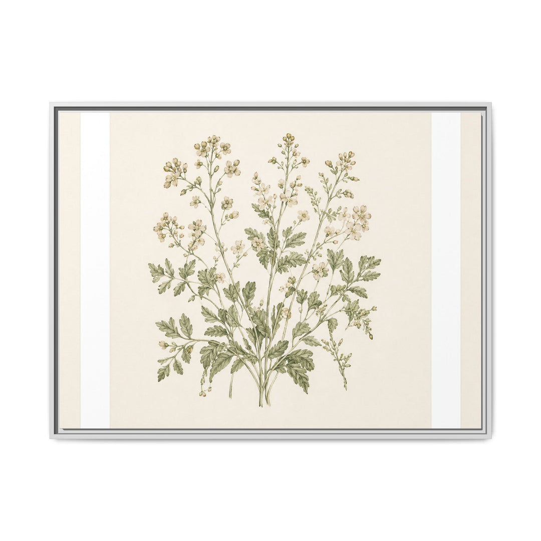 Sage &amp; Cream Framed Canvas Wall Art