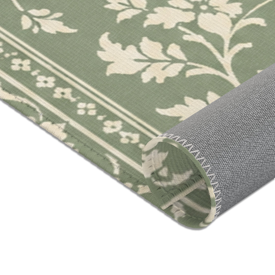 Buy farmhouse furniture Decorative Cream &amp; Sage Area Rug By. Artisan Blooms - Modern Cottage Farmhouse Furniture