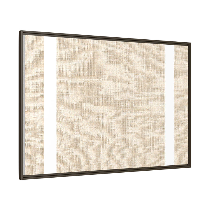Woven Art Sage &amp; Cream Framed Canvas Wall Art