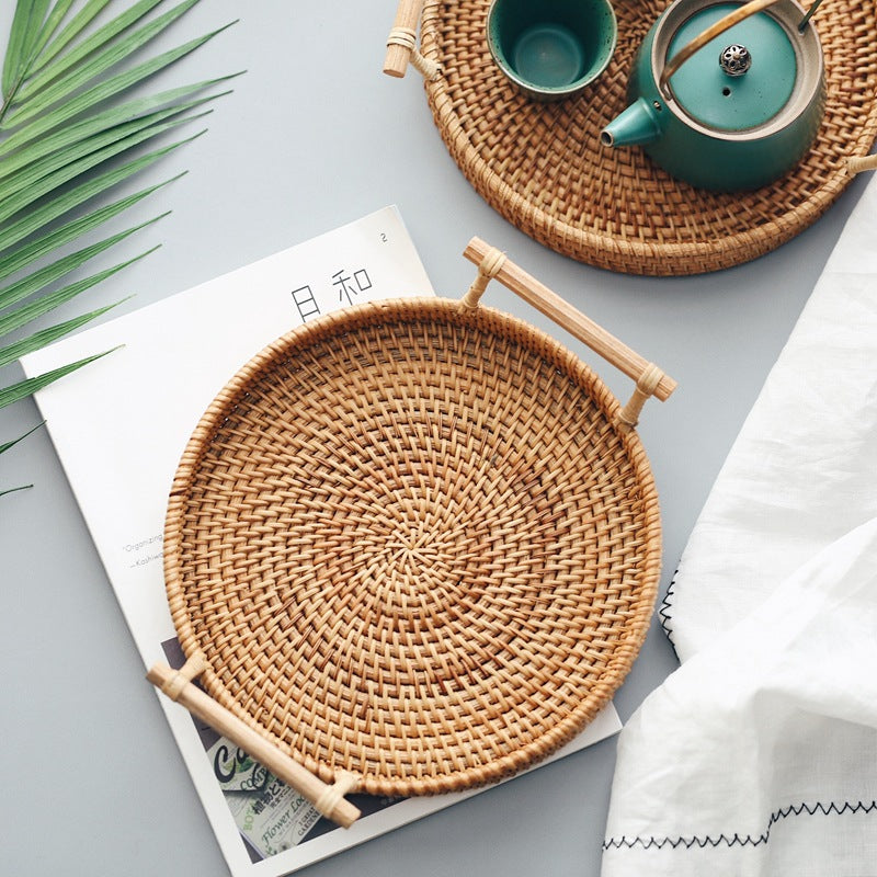 Buy farmhouse furniture Crosia | Handwoven Mediterranean Woven Storage Baskets - Modern Cottage Farmhouse Furniture