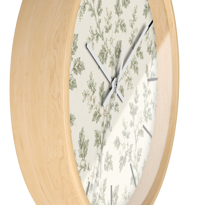 Sage &amp; Cream Linen Wall Clock By. Artisan &amp; Blooms