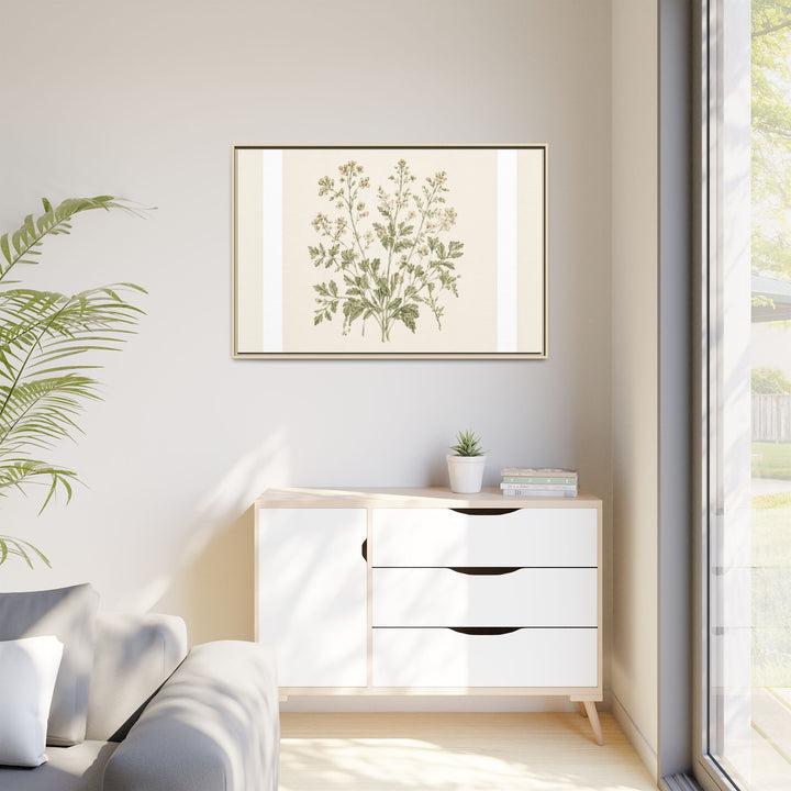 Sage &amp; Cream Framed Canvas Wall Art