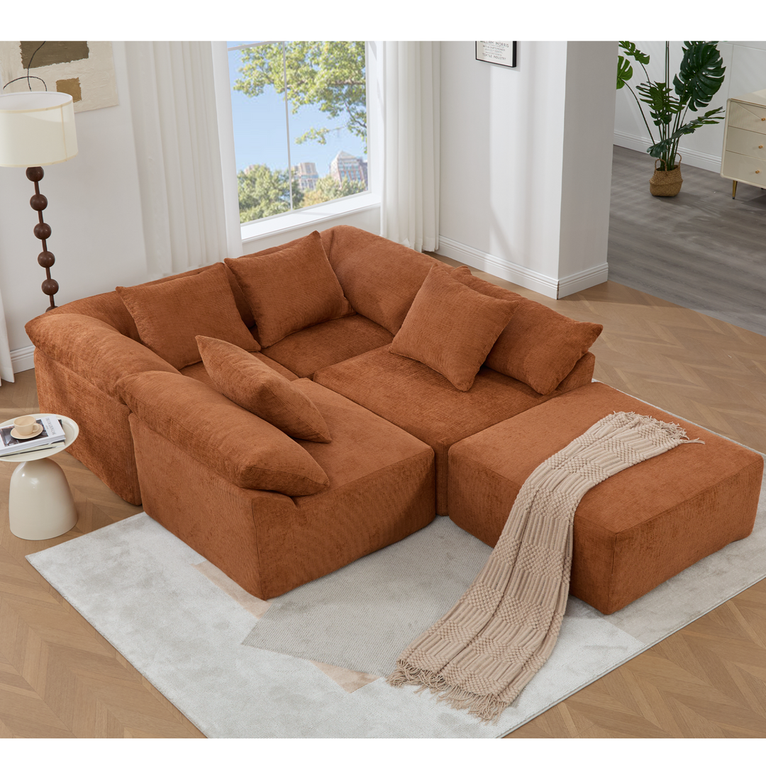 Buy farmhouse furniture The Harvest House | Modern Farmhouse Crimson L Shaped Modular Sectional Sofa - Modern Cottage Farmhouse Furniture