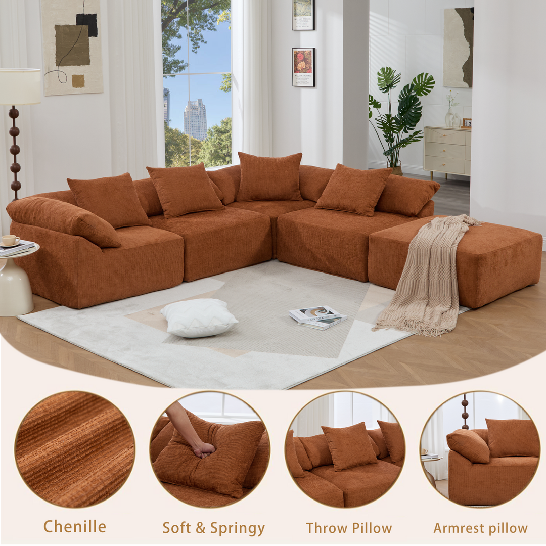 Buy farmhouse furniture The Harvest House | Modern Farmhouse Crimson L Shaped Modular Sectional Sofa - Modern Cottage Farmhouse Furniture