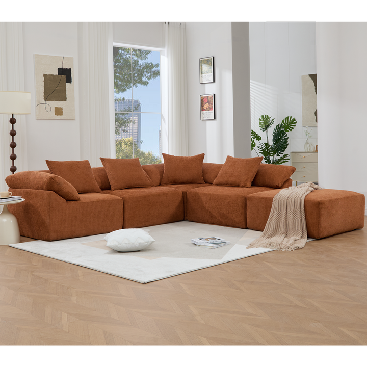 Buy farmhouse furniture The Harvest House | Modern Farmhouse Crimson L Shaped Modular Sectional Sofa - Modern Cottage Farmhouse Furniture