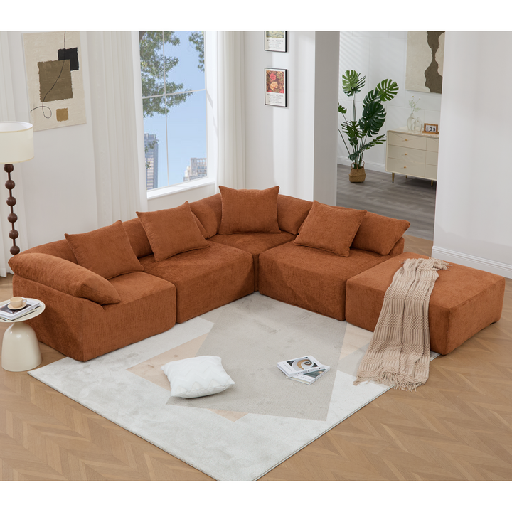 Buy farmhouse furniture The Harvest House | Modern Farmhouse Crimson L Shaped Modular Sectional Sofa - Modern Cottage Farmhouse Furniture