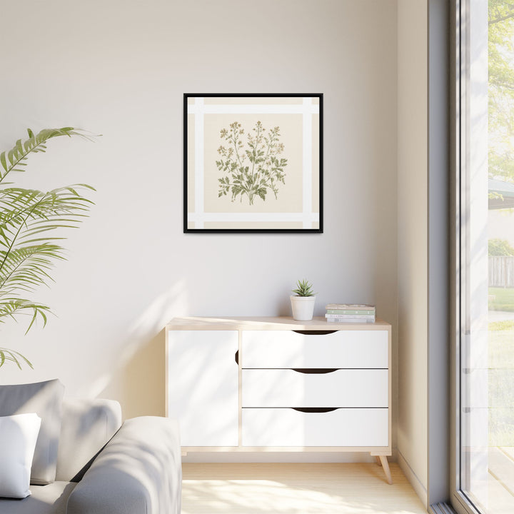 Sage &amp; Cream Framed Canvas Wall Art