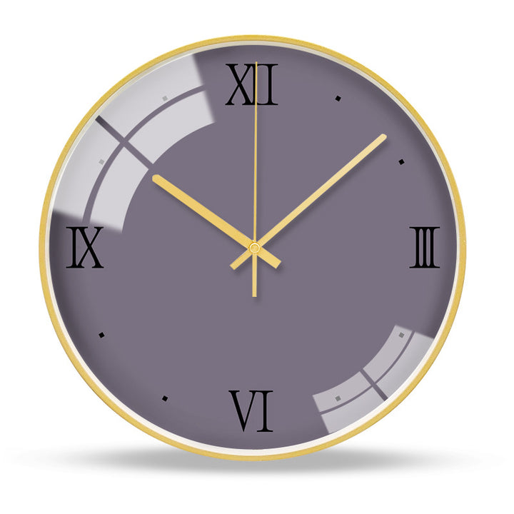Buy farmhouse furniture Amore Gold Luxury Wall Clock | Silent Sweep Mediterranean Classical | 12" Round - Modern Cottage Farmhouse Furniture