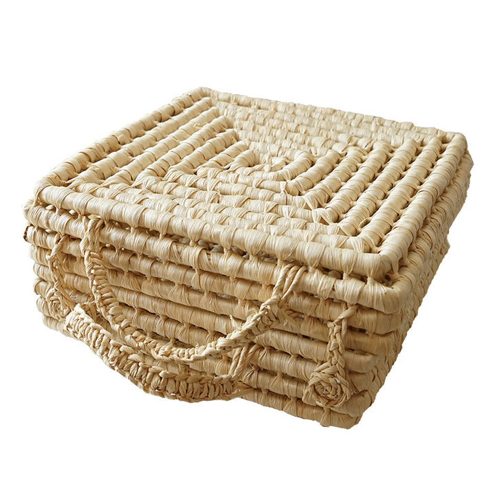 Buy farmhouse furniture Taupe | Hand Woven Mediterranean Coast Luxury Vintage Italian Basket - Modern Cottage Farmhouse Furniture